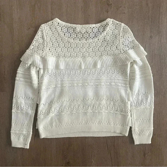 La Maille Sézane Tilla Jumper Sweater - White Ivory - Size XS - Picture 7 of 14